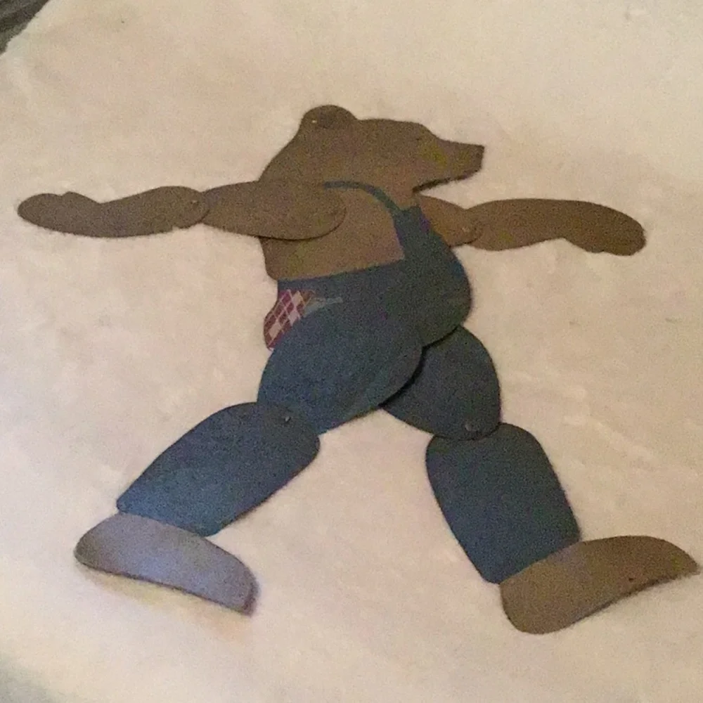 Jointed metal bear